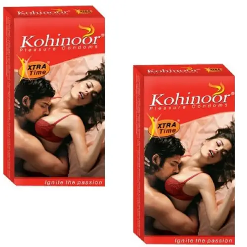 Kohinoor xtra time pleasure condoms combo pack of 2 - 20 condoms