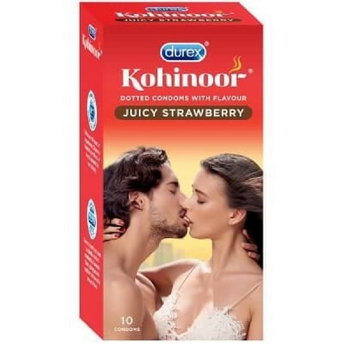 Durex Kohinoor Juicy Strawberry Flavored Condoms