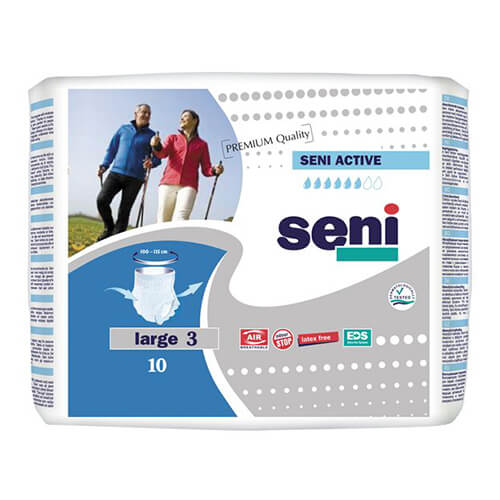 Seni active large a10 - adult diapers 10 pcs