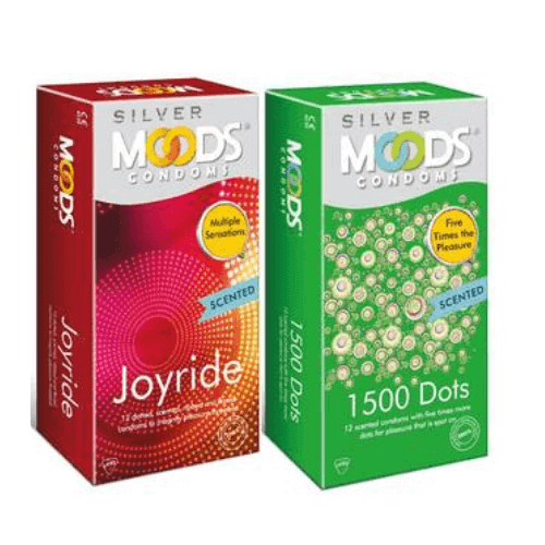 Moods silver 1500dots and joyride combo condoms