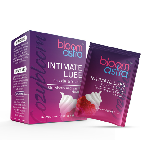 Bloomastra Strawberry and Vanilla Intimate Lube sachet (Pack of 9)