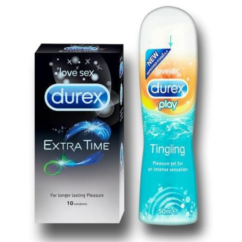 Durex Extra Time and Tingle Cooling Lube 50ml Combo Pack