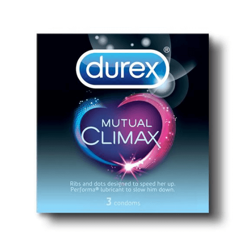 Durex Mutual Climax Condoms (3s) - Ribbed and Dotted condoms