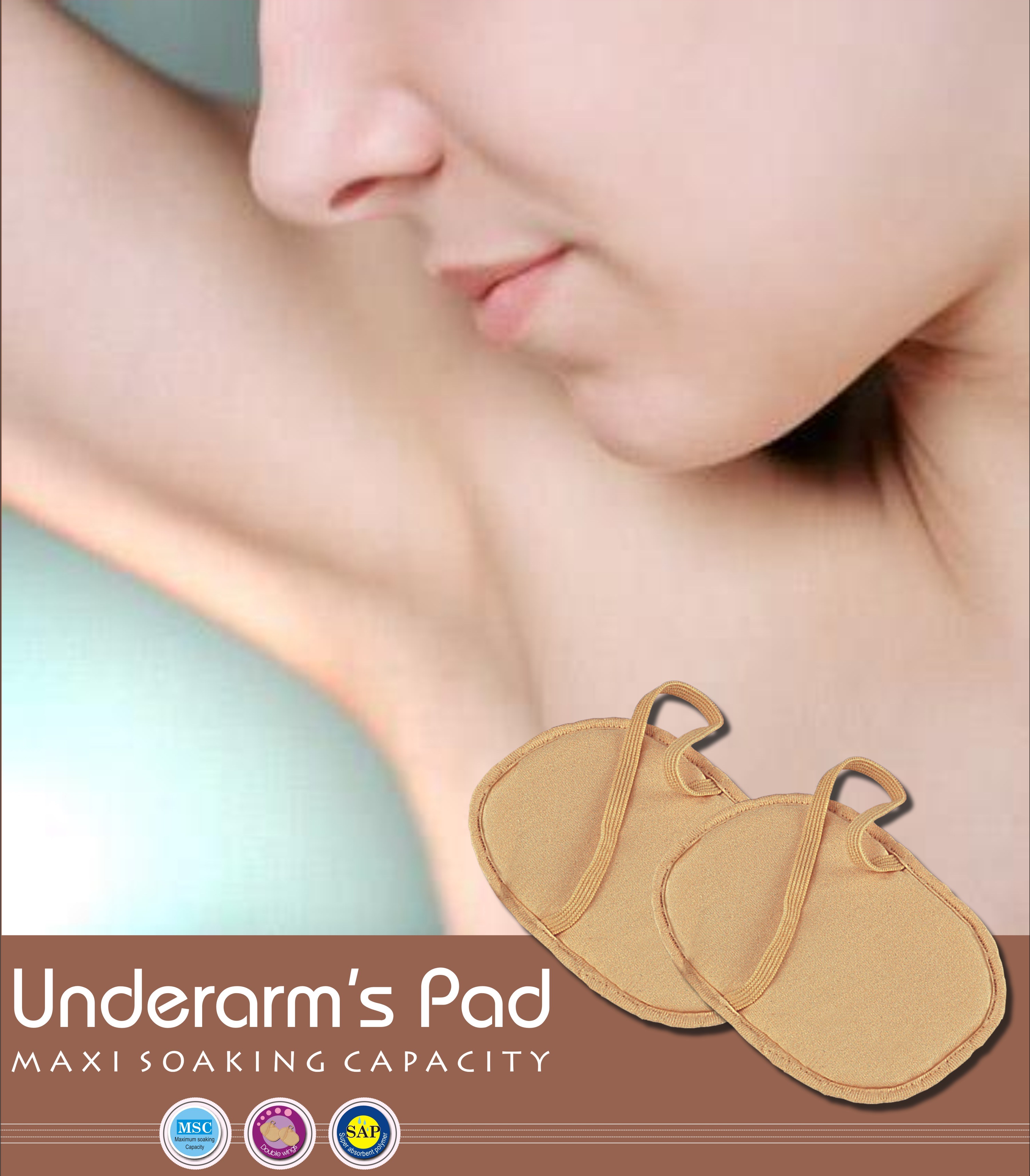 Reusable under arms pad 1 pair pack of 4