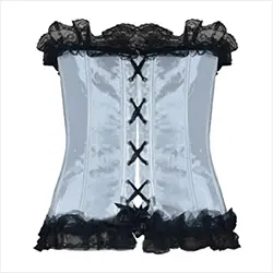 Buy TRANSPARENT LACY BLACK CURVED CORSET for Women Online in India