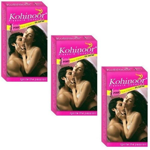 Kohinoor pink condom 10s x 3