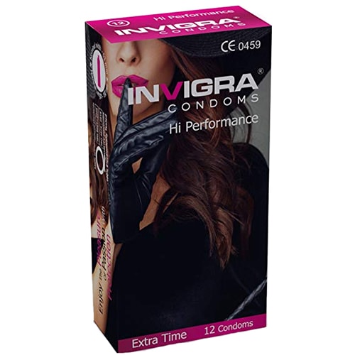 Invigra Hi Performance Extra Time - Pack of 12 Condoms