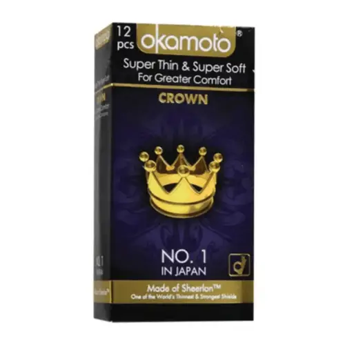 Okamoto Crown Condoms 10s Pack - Super Thin & Super Soft Condoms 