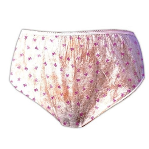 Printed female disposable panty 6s x 2 pack
