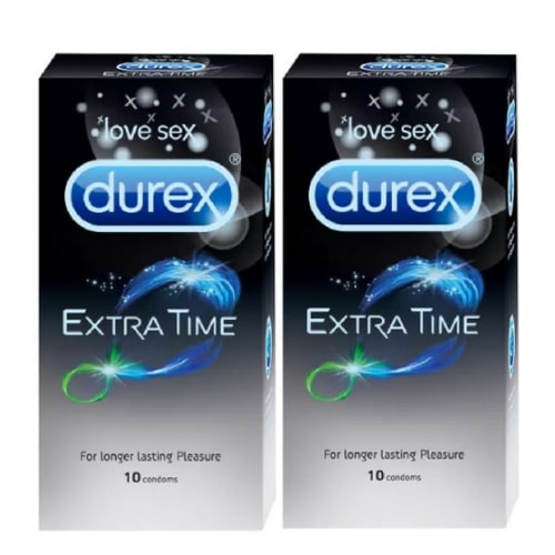 Durex Extra Time Condoms Combo Pack of 2 - 20 Condoms