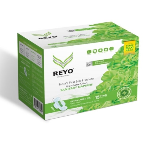 REYO Super Maxi Pack - Extra Large - 15 Anion Pads - 290mm for Over Flow