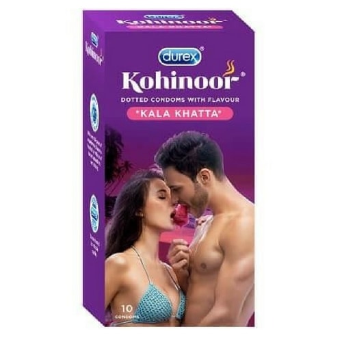 Durex Kohinoor Kala Khatta Flavoured Condoms 10