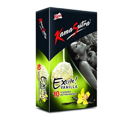 Kamasutra excite vanilla flavor condoms 10s pack of 2