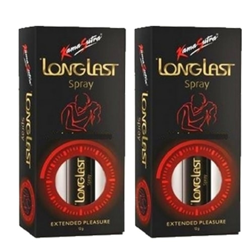 Kamasutra Longlast Spray Pack of 2 - 10g Each - Extended Pleasure for 10 minutes