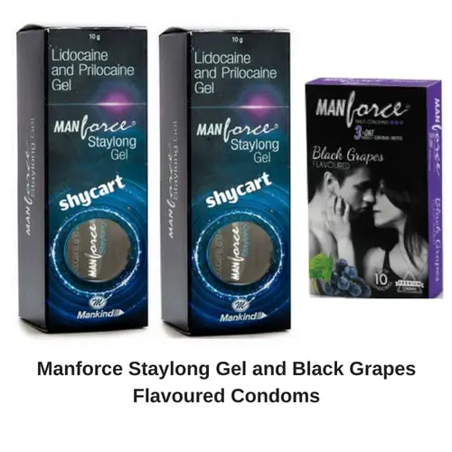 Manforce Staylong Gel and Grapes Flavoured condoms