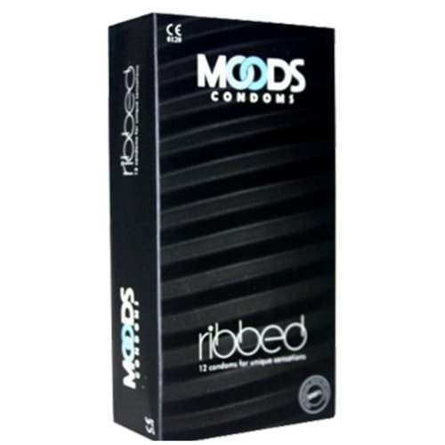 Moods ribbed premium condom 12s