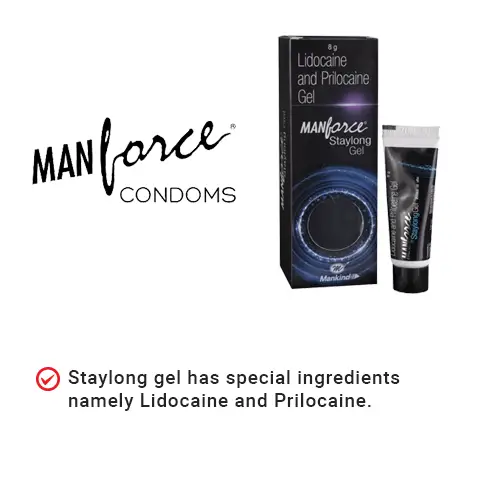 Manforce Staylong Gel Pack of 2 - 8g Each - 6 to 8 Minutes delay