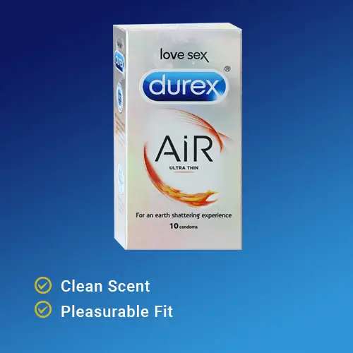 Durex Air Ultra Thin Condom - Close Fit 0.045 mm thin - 10 Condoms
