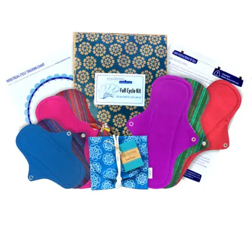 Eco Femme Reusable Full Cycle Kit - 7 Organic Cotton Pads