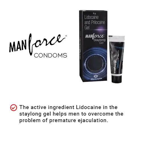 Manforce Staylong Gel Pack of 2 - 8g Each - 6 to 8 Minutes delay