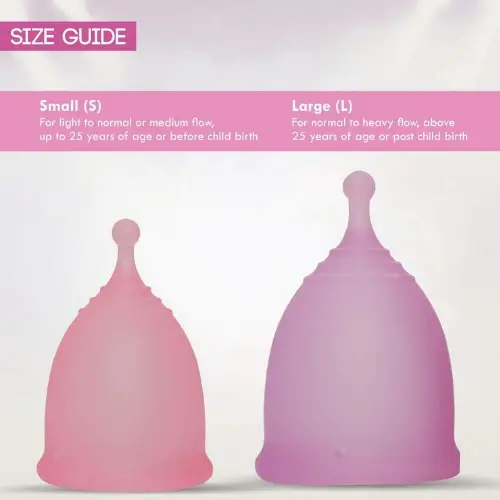 Shecup - Menstrual cup - Large size - 28 ml capacity - Bigger knob stem
