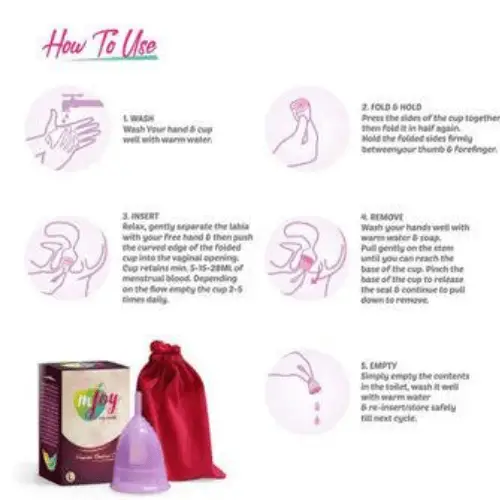 mJOY Premium Hygienic Menstrual Cup Small Size - For Before Delivery or Up  to Age 25 Years